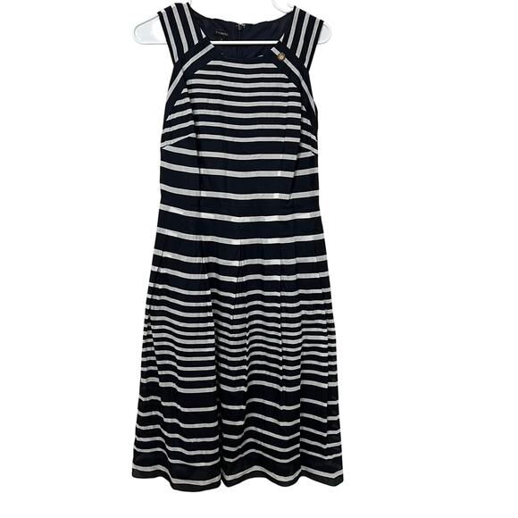Talbots Dresses & Skirts - Talbots Women’s Midi Dress Sz 6 Black/White Striped Gauzy Lined Lightweight